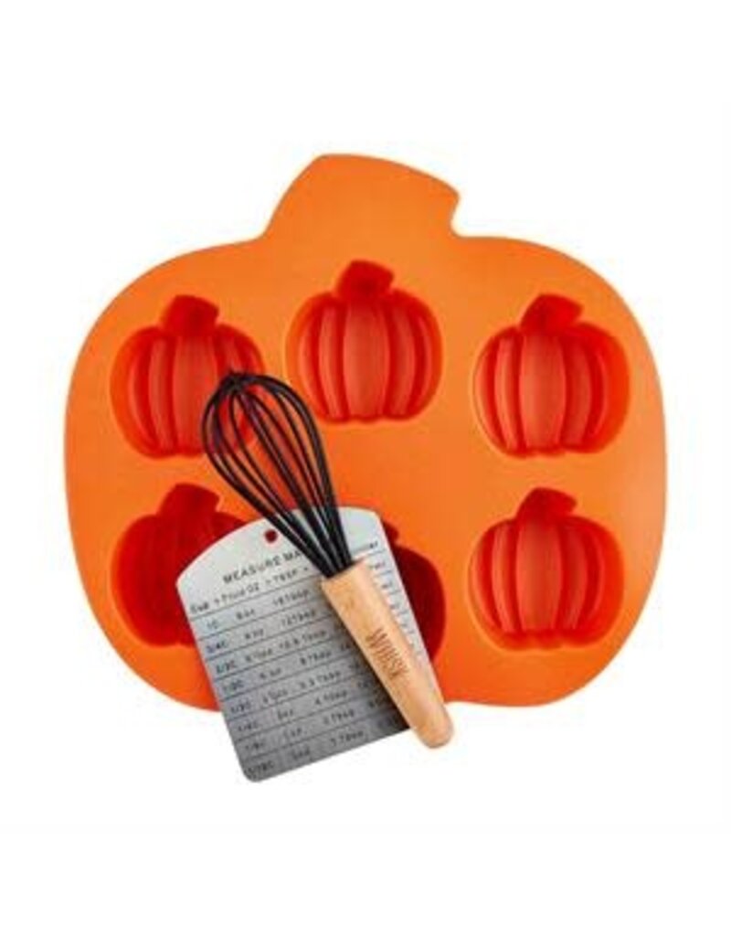 Mud Pie Fall Pumpkin Silicone Baking Set