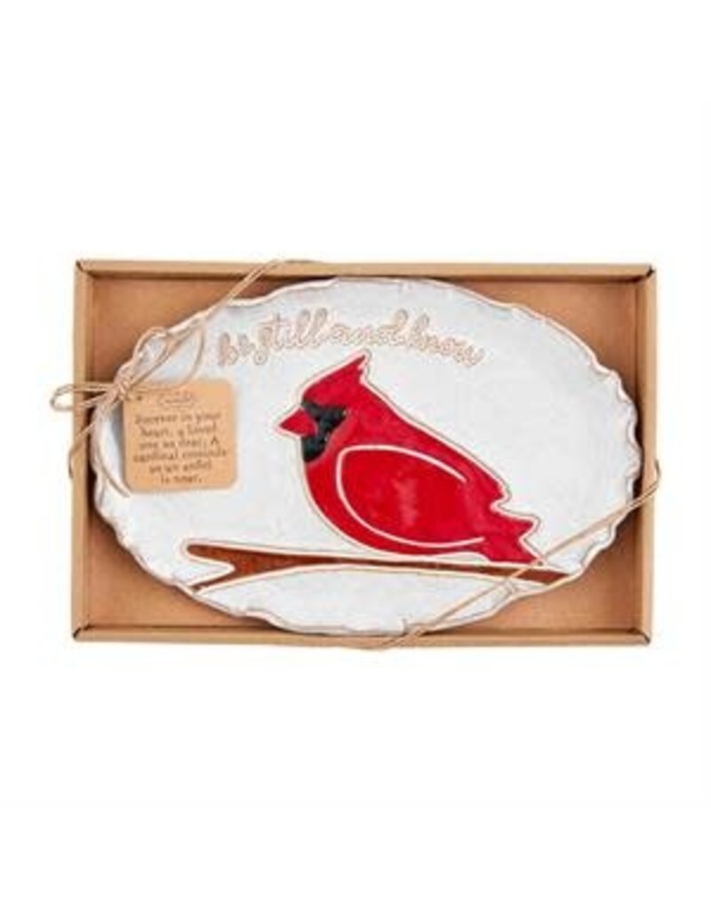 Mud Pie Mud Pie Holiday Cardinal Sentiment Plate