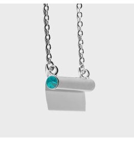 Birthstone Necklace - December/SIlver