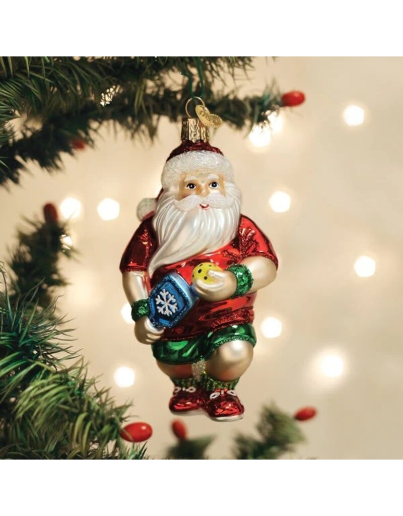 Old World Christmas Ornament Pickleball Santa