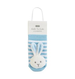 Mud Pie Mud Pie Easter Bunny Rattle Toe Socks Blue