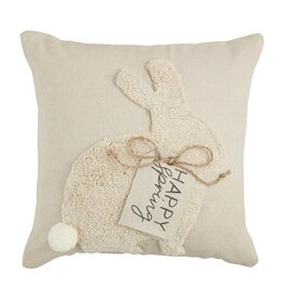 Mud Pie Mud Pie Easter Pillow Tufted Bunny Square