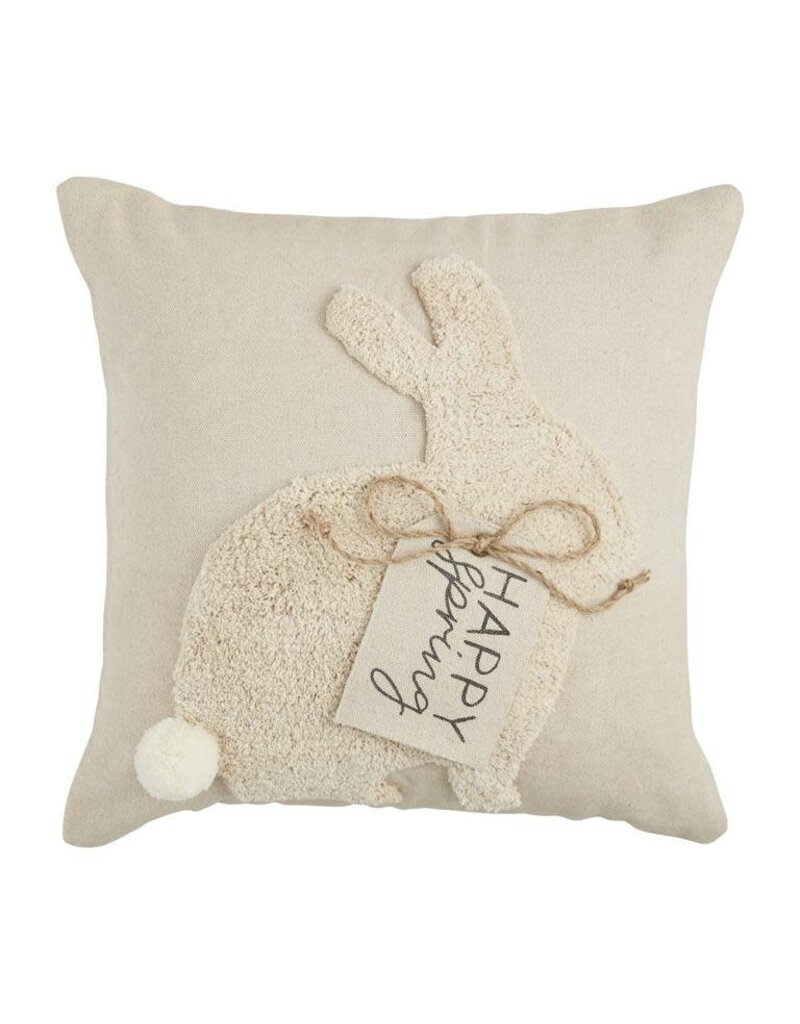 Mud Pie Mud Pie Easter Pillow Tufted Bunny Square