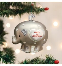 Old World Christmas Old World Christmas Ornament Baby's 1st Elephant