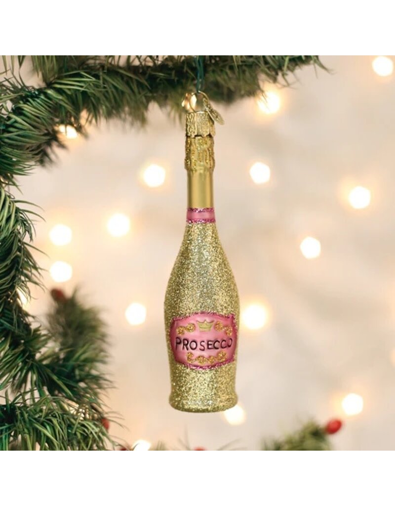 Old World Christmas Ornament Prosecco Bottle