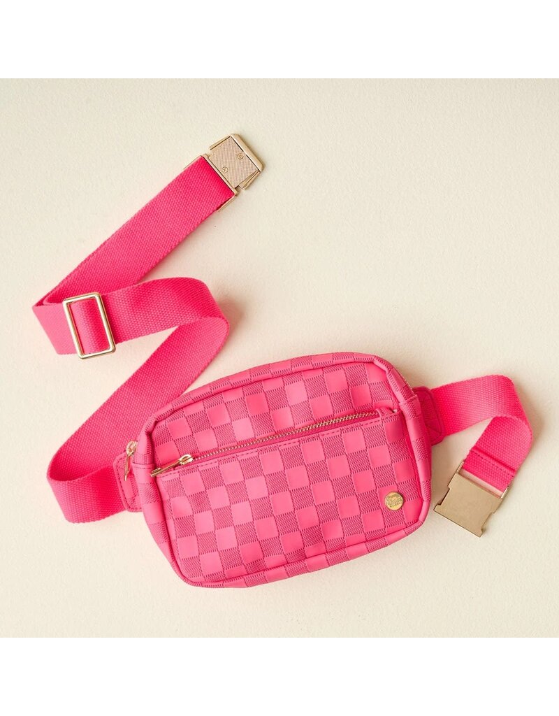 The Darling Effect Darling Effect Urban Check Belt Bag Hot Pink