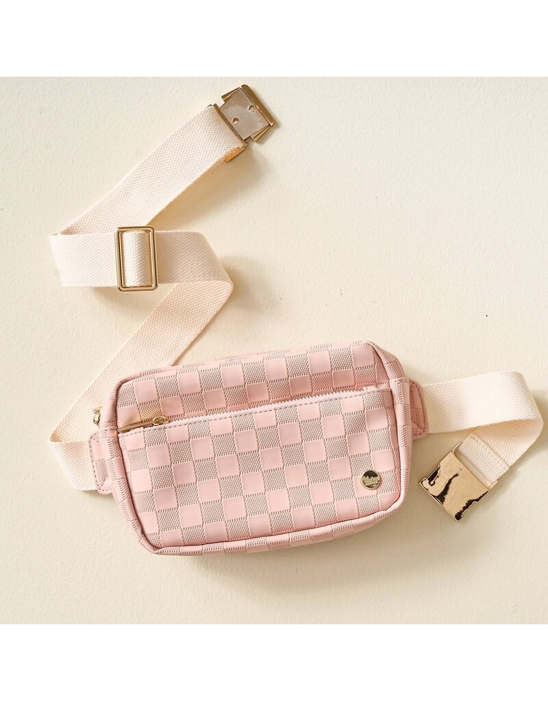 The Darling Effect Darling Effect Urban Check Belt Bag Blush