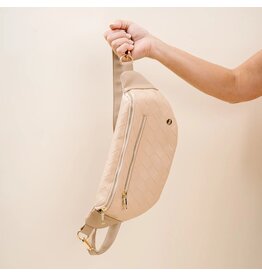 The Darling Effect Darling Effect Trendy Luxe Belt Bag Woven Oat