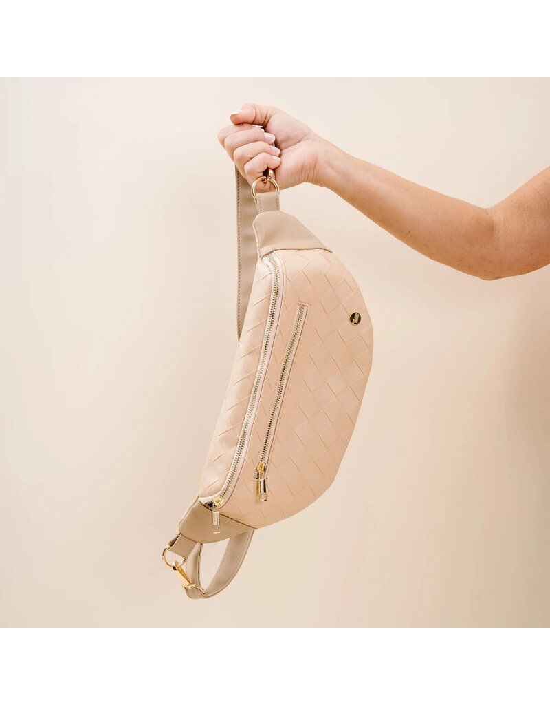 The Darling Effect Darling Effect Trendy Luxe Belt Bag Woven Oat