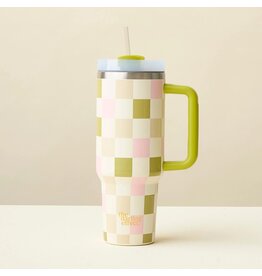 The Darling Effect Darling Effect 40oz Take Me Everywhere Tumbler Check Green