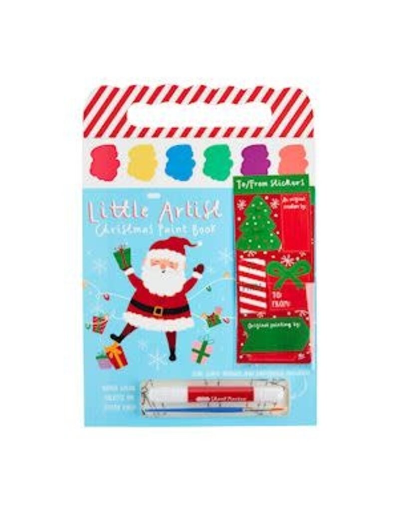 Mud Pie Mud Pie Holiday Watercolor Book XMas Blue