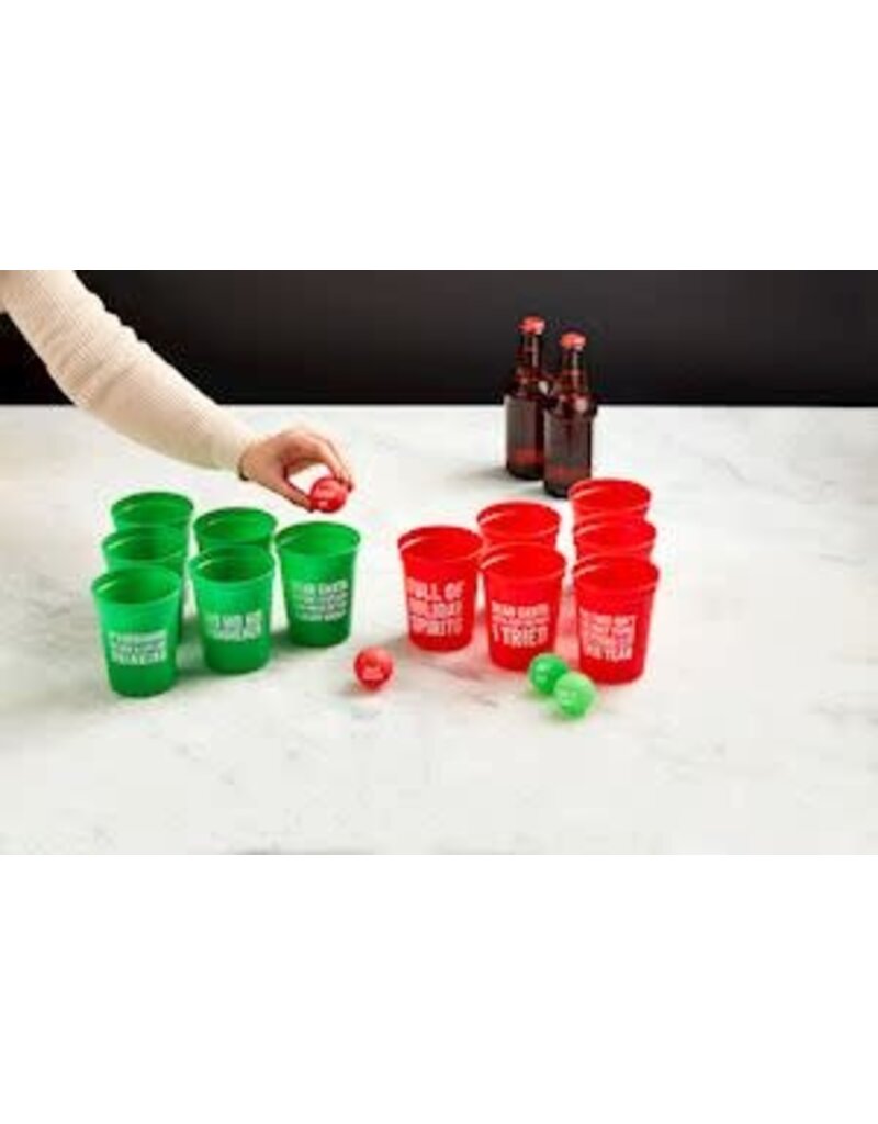 Mud Pie Mud Pie Holiday Christmas Beer Pong Set
