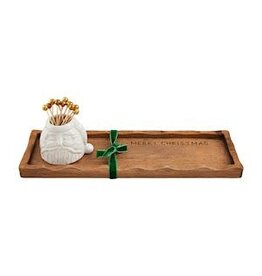 Mud Pie Mud Pie Holiday White Xmas Toothpick Tray Set