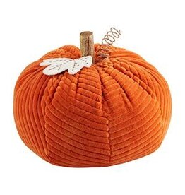 Mud Pie Mud Pie Fall Pumpkin Sitter Orange Corduroy