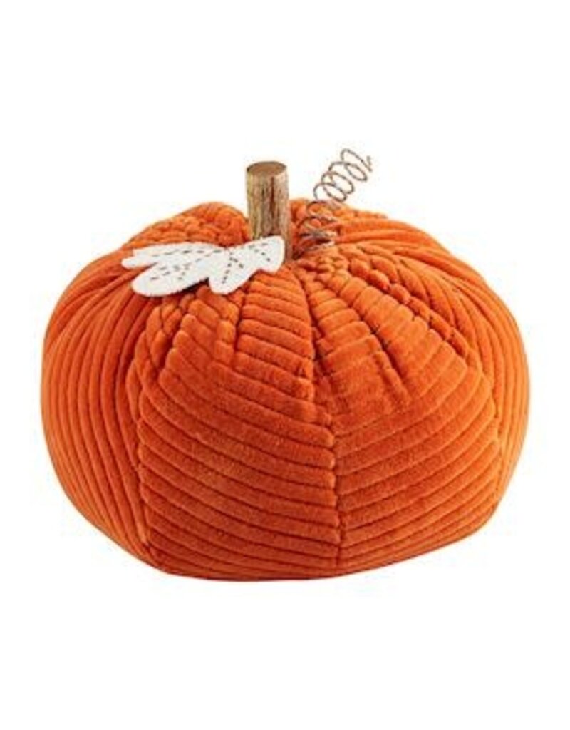 Mud Pie Mud Pie Fall Pumpkin Sitter Orange Corduroy