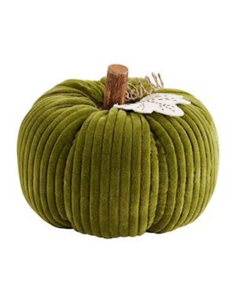 Mud Pie Mud Pie Fall Pumpkin Sitter Green Courduroy