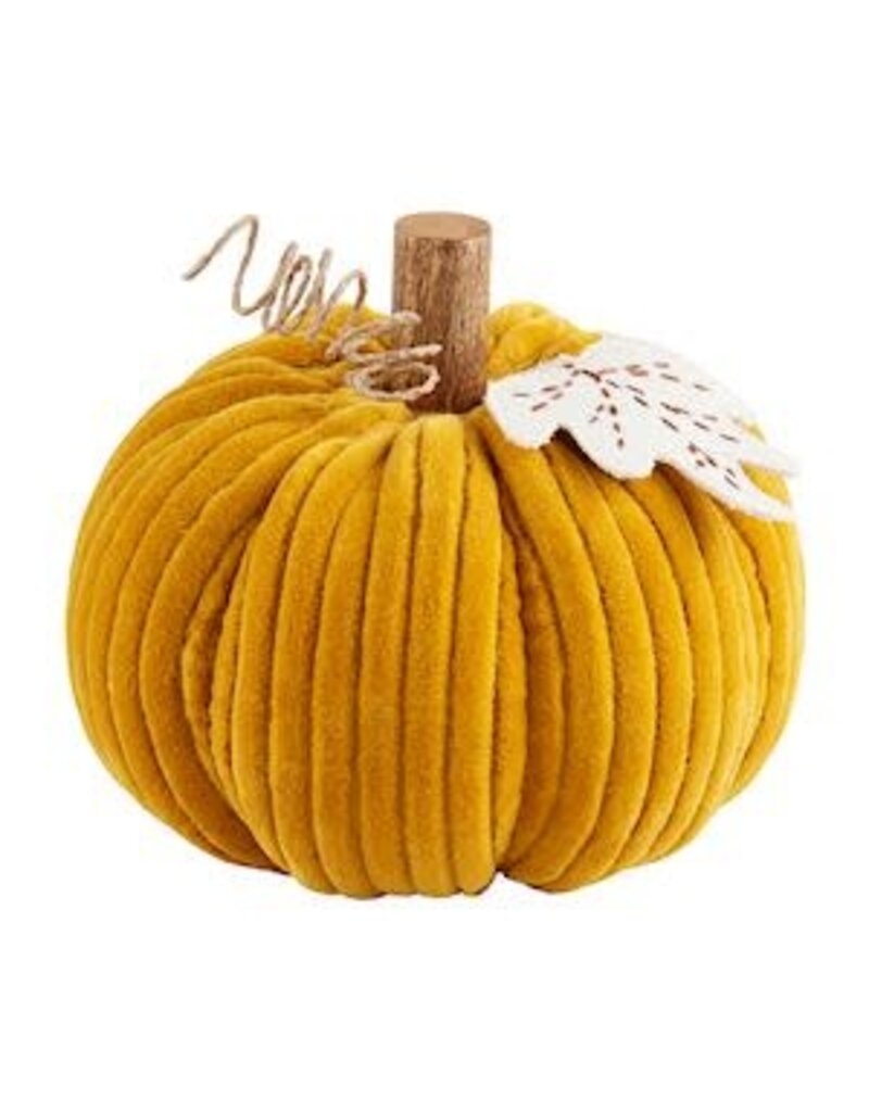 Mud Pie Mud Pie Fall Pumpkin Sitter Yellow Corduroy