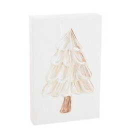 Mud Pie Mud Pie Holiday White Xmas Plaque Tree