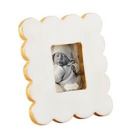 Mud Pie Mud Pie Marble Frame Scallop Rectangle