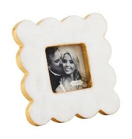 Mud Pie Mud Pie Marble Frame Scallop Square