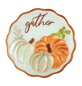 Mud Pie Mud Pie Fall Glass Ruffle Gather Platter