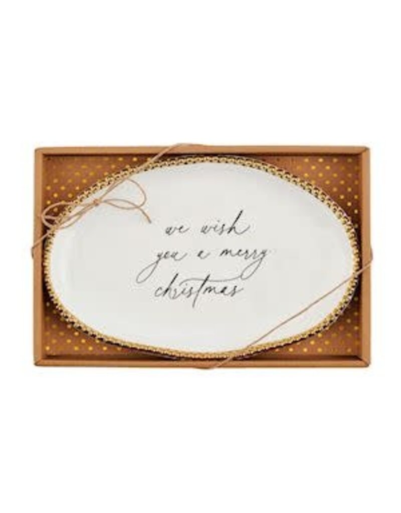 Mud Pie Mud Pie Holiday Sentiment Plate  We Wish