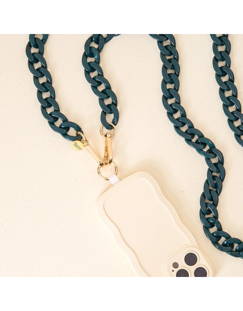 The Darling Effect Darling Effect Phone Crossbody Chain- Green