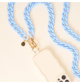 The Darling Effect Darling Effect Phone Crossbody Chain- Light Blue