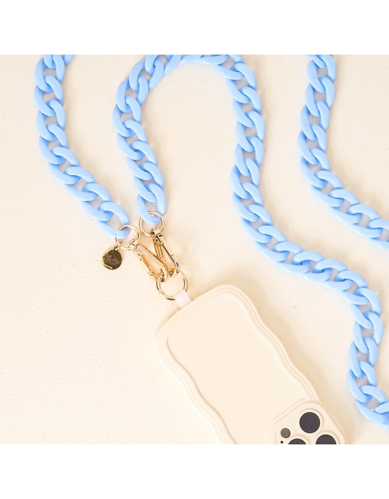 The Darling Effect Darling Effect Phone Crossbody Chain- Light Blue