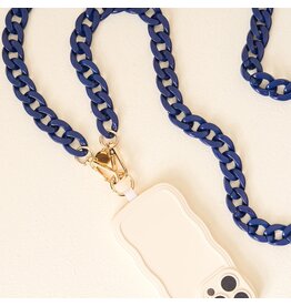 The Darling Effect Darling Effect Phone Crossbody Chain- Navy