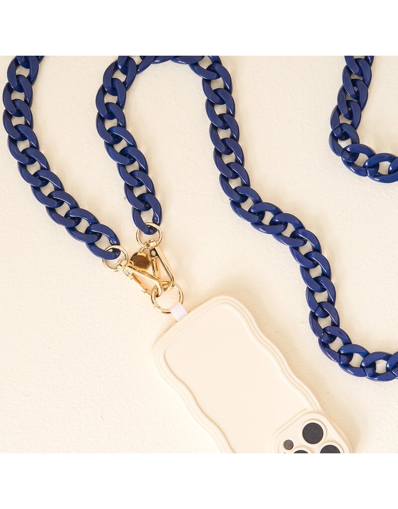The Darling Effect Darling Effect Phone Crossbody Chain- Navy