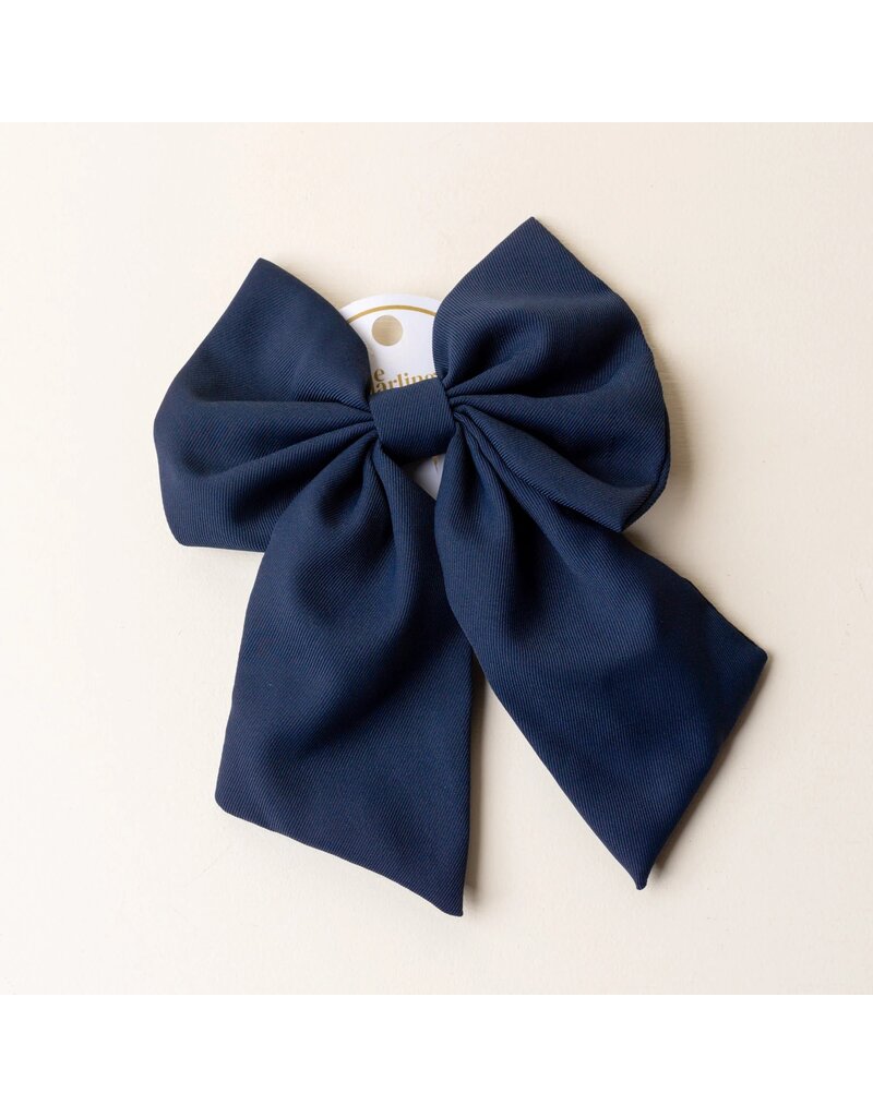 The Darling Effect Darling Effect Hair Bow- Navy