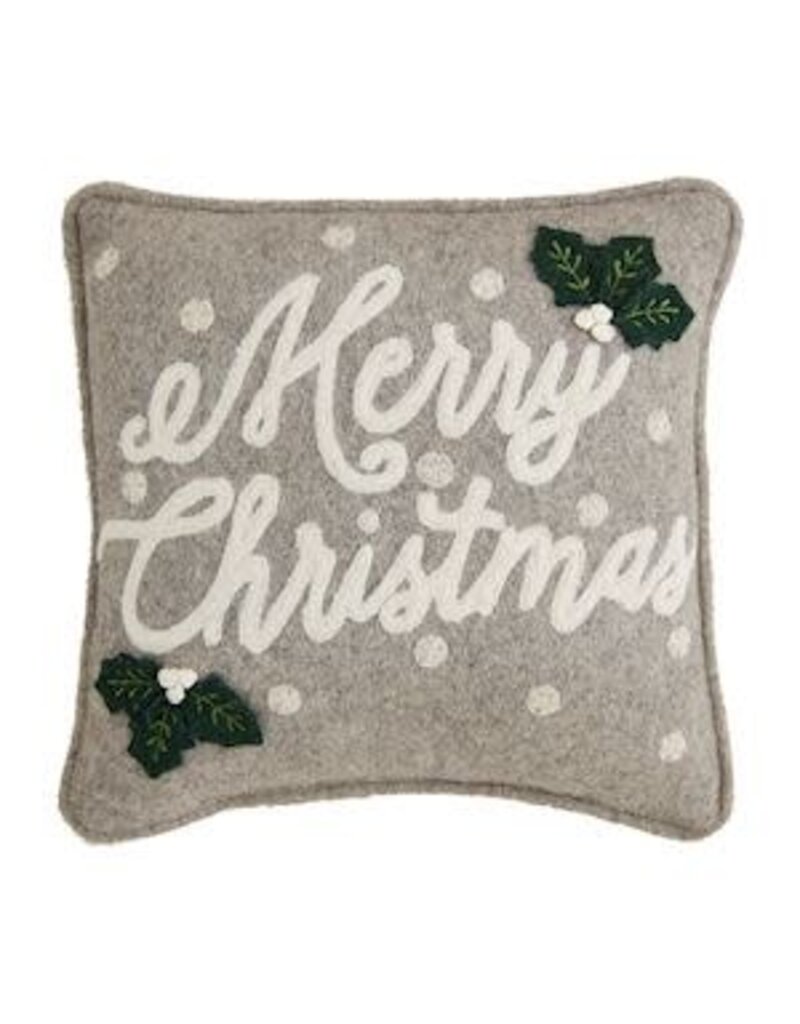 Mud Pie Mud Pie Holiday Mini Felt Pillow Merry Xmas