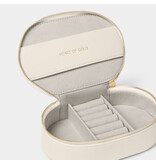 Katie Loxton Katie Loxton Oval Jewelry Box- Off White