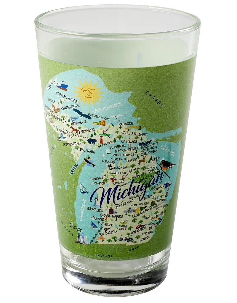 Galleyware Pint Glass Michigan