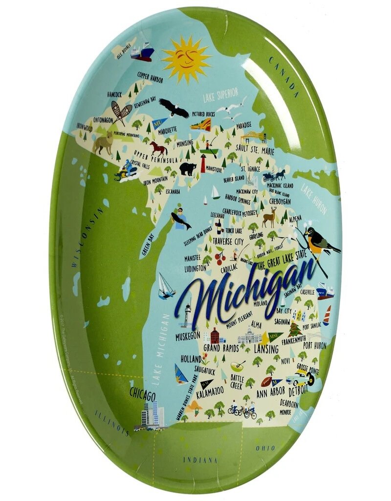 Galleyware Tidbit Tray Michigan