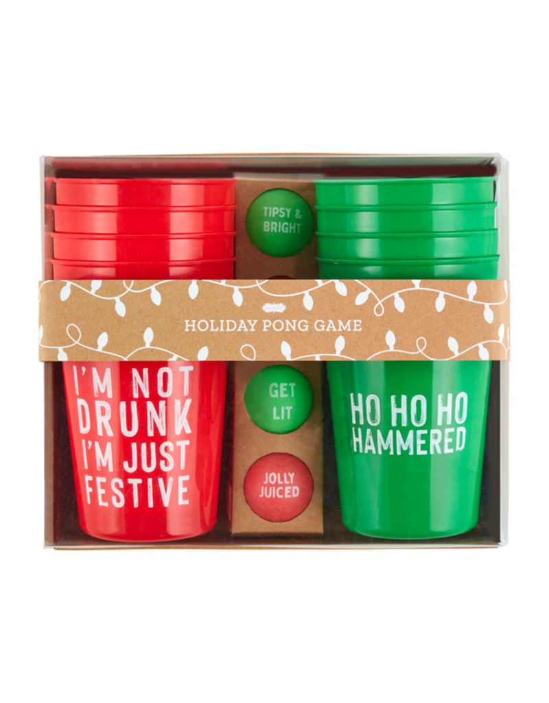 Mud Pie Mud Pie Holiday Christmas Beer Pong Set