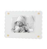 Mud Pie Mud Pie Frame Acrylic Scalloped White