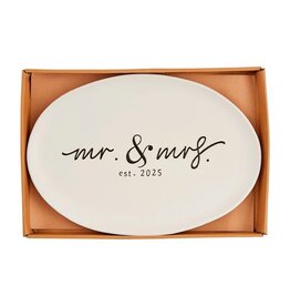 Mud Pie Mud Pie Platter Mr and Mrs 2025