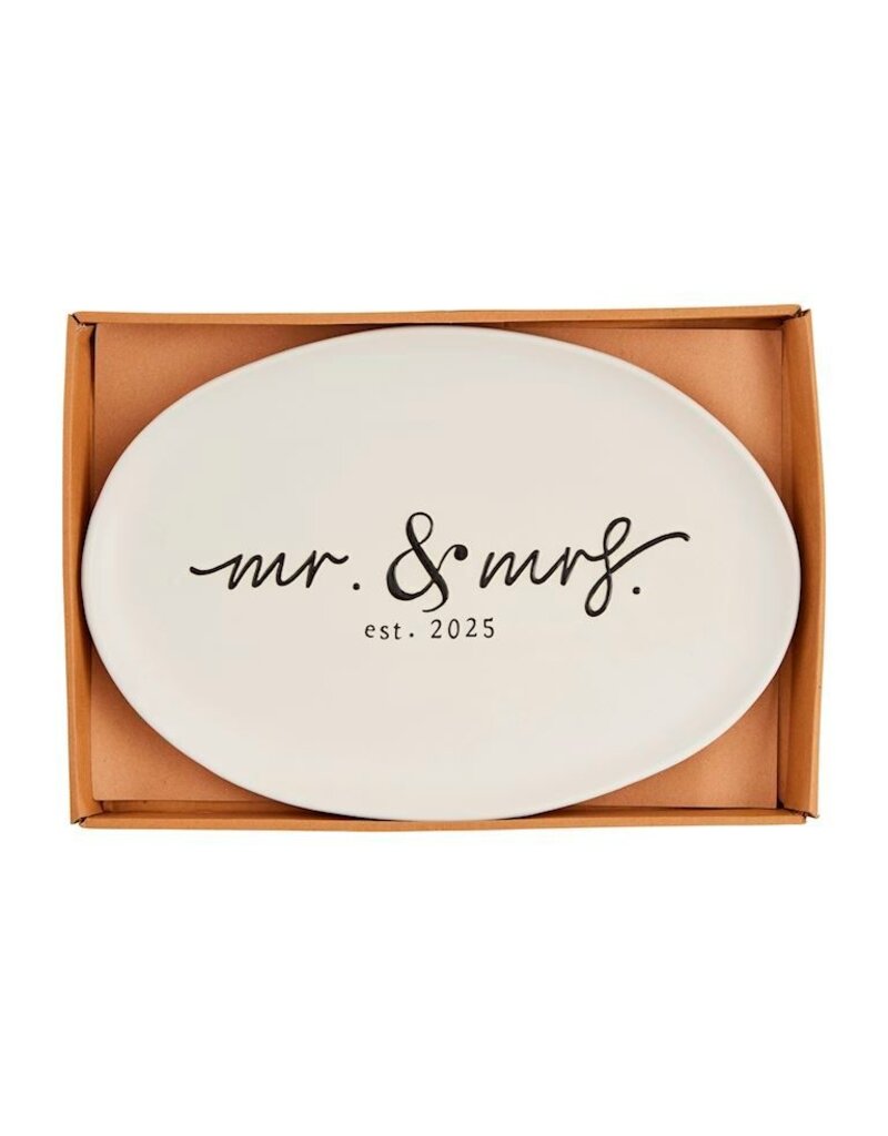 Mud Pie Platter Mr and Mrs 2025