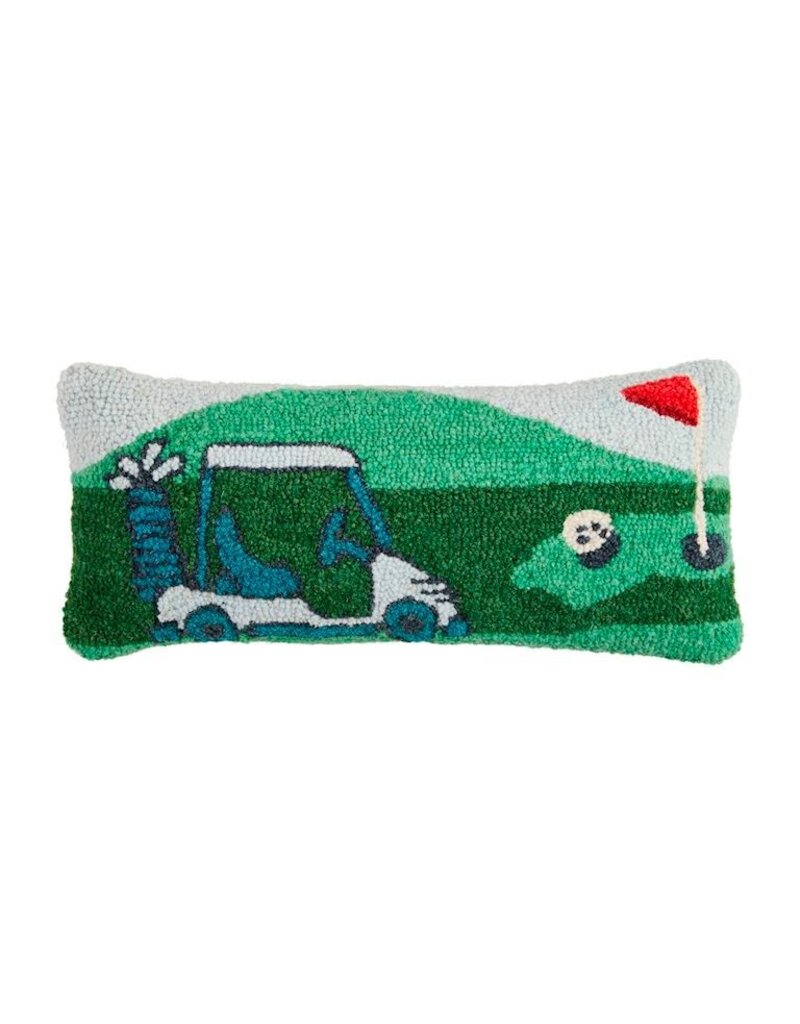 Mud Pie Mud Pie Pillow Wool Hook Golf Scene