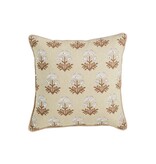 Mud Pie Mud Pie Pillow Block Print Neutral Flower Bulb