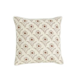 Mud Pie Mud Pie Pillow Block Print Neutral Flower Knot