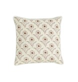 Mud Pie Mud Pie Pillow Block Print Neutral Flower Knot