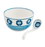 Mud Pie Mud Pie Salsa Tidbit Block Print Blue