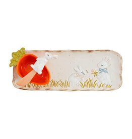 Mud Pie Mud Pie Easter Bunny Dip and Tray Set