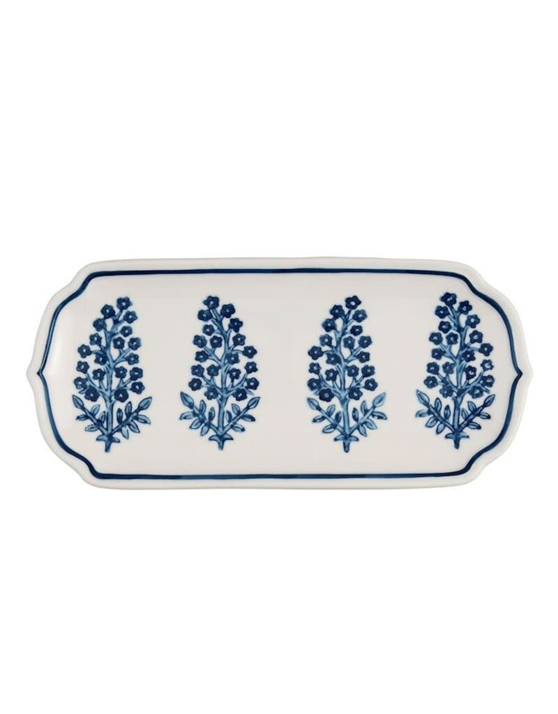 Mud Pie Mud Pie Everything Tray Bloom Print Blue