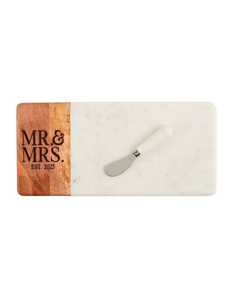 Mud Pie Mud Pie Marble Board Mr Mrs Est 2025