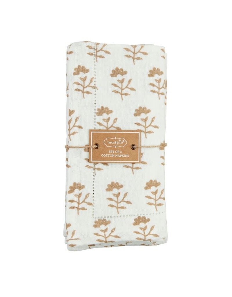 Mud Pie Mud Pie Cloth Napkin Flower Icon Neutral