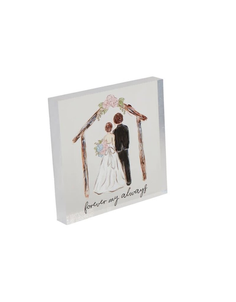Mud Pie Mud Pie Acrylic Wedding Plaque Forever